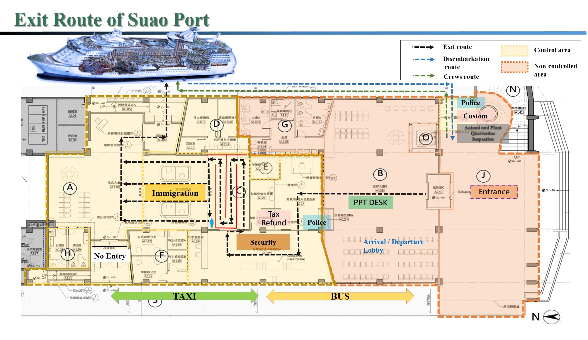 Exit Route of Suao Port