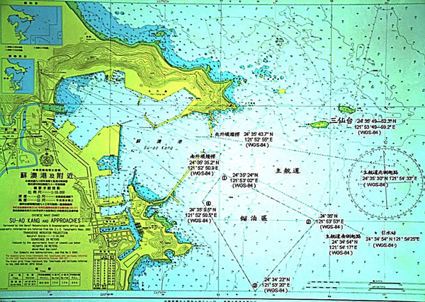 蘇澳港錨泊區及航道圖